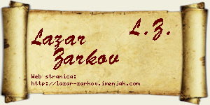 Lazar Žarkov vizit kartica